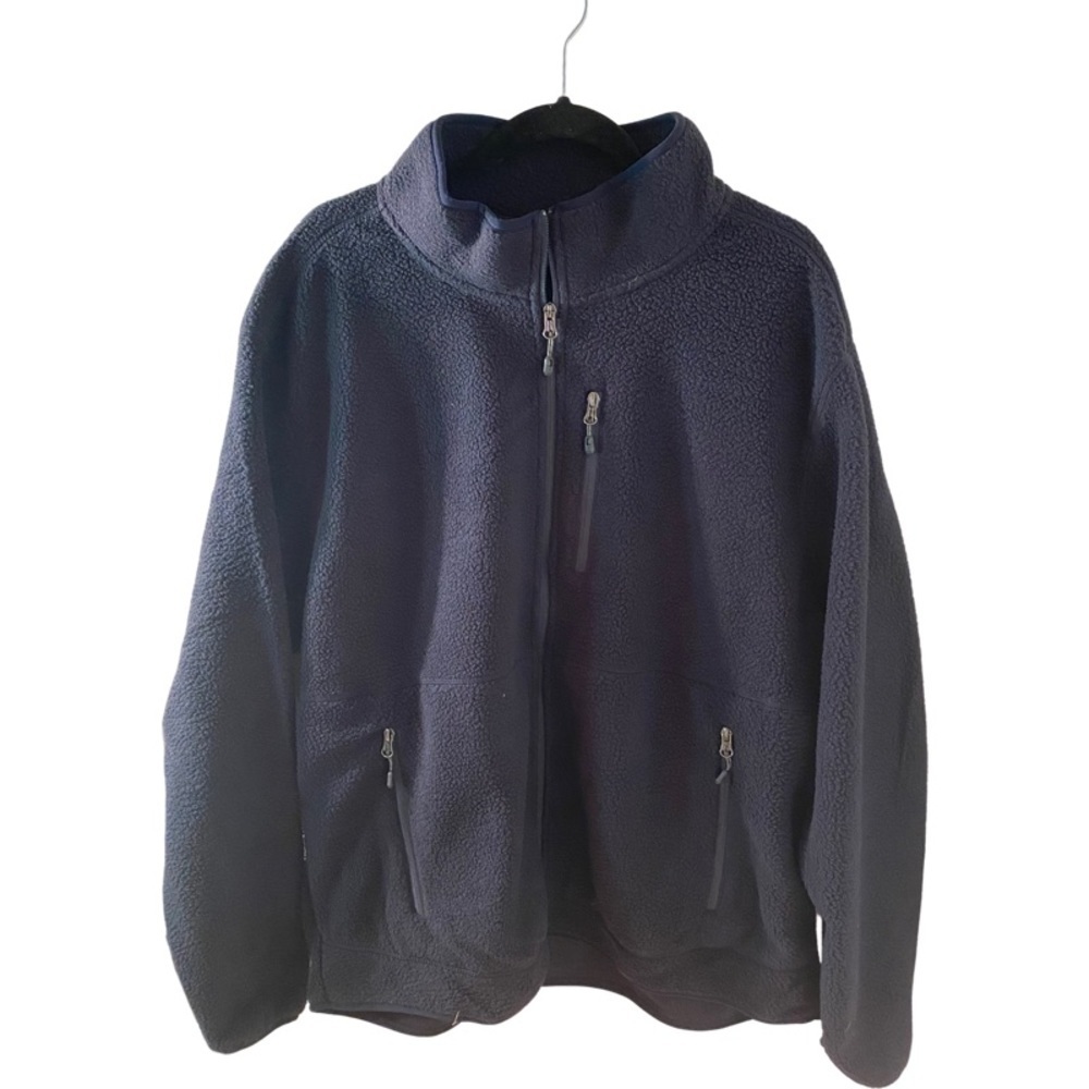Free Country full zip fleece. Size XXL. Navy. Pockets. Cozy!